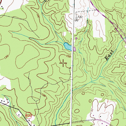 Topographic Map of Chickahominy State Designated Tribal Statistical Area, VA
