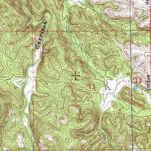 Topographic Map of Chickasaw Oklahoma Tribal Statistical Area, OK