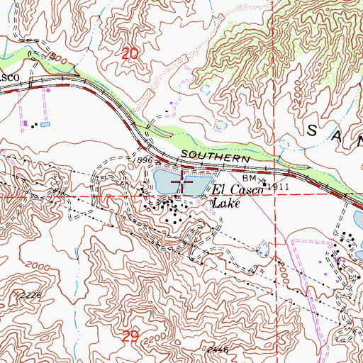 Topographic Map of El Casco Lake, CA