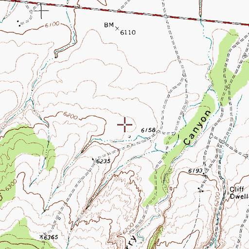 Topographic Map of Coyote Canyon Chapter, NM