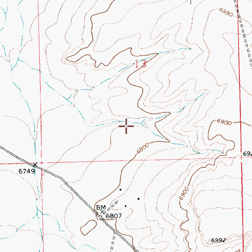 Topographic Map of Crownpoint Chapter, NM