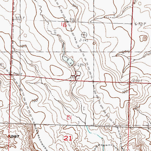 Topographic Map of District 1, SD