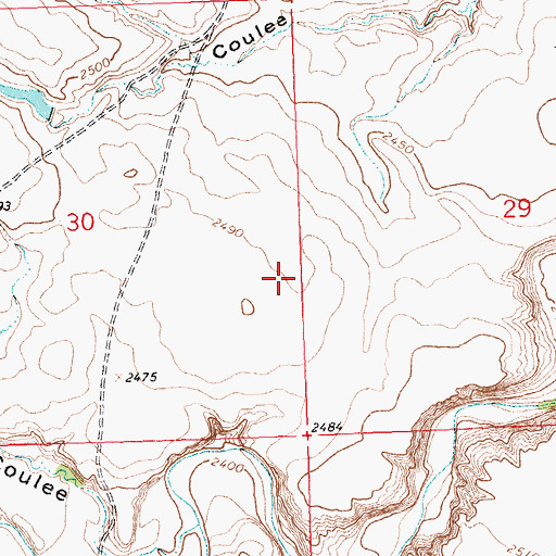 Topographic Map of Dodson District, MT