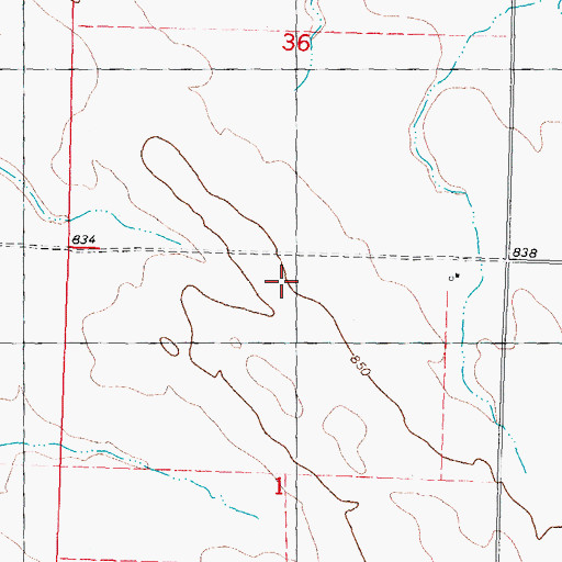 Topographic Map of Eagle Nest District, SD