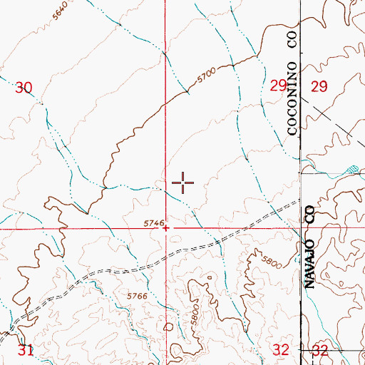 Topographic Map of East Dinnebito District, AZ