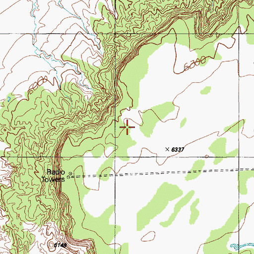 Topographic Map of Five Houses District, AZ
