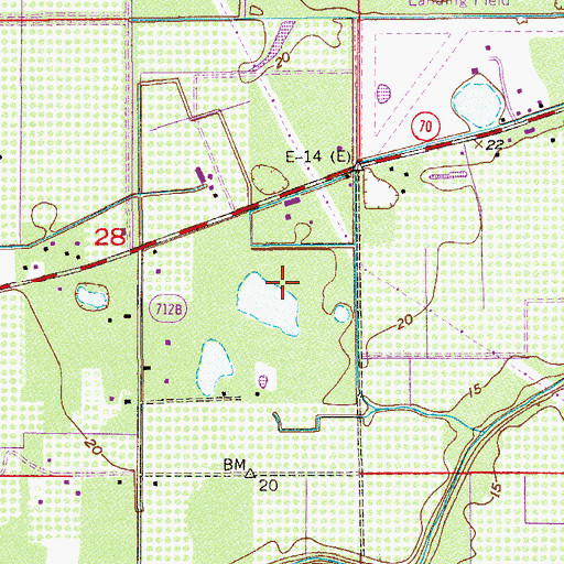 Topographic Map of Fort Pierce Reservation, FL