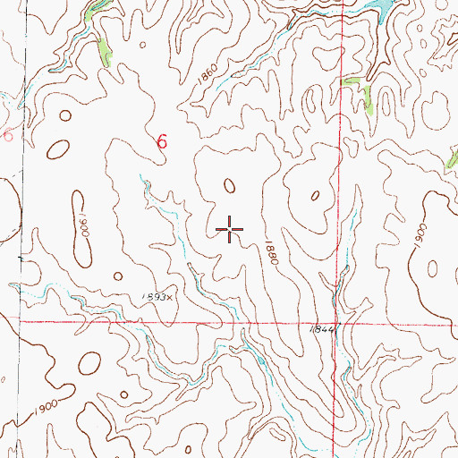 Topographic Map of Fort Yates District, ND