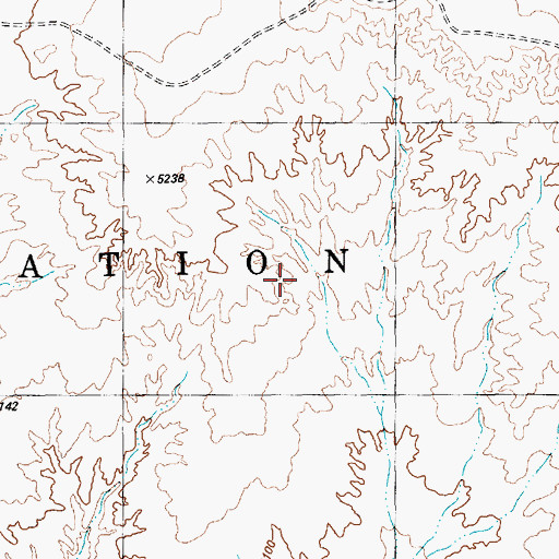 Topographic Map of Gadii'ahi Chapter, NM