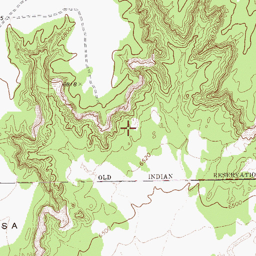 Topographic Map of Ganado Chapter, AZ