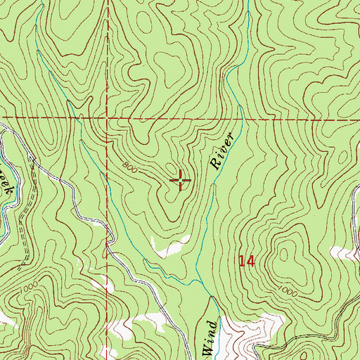 Topographic Map of Grand Ronde Community, OR