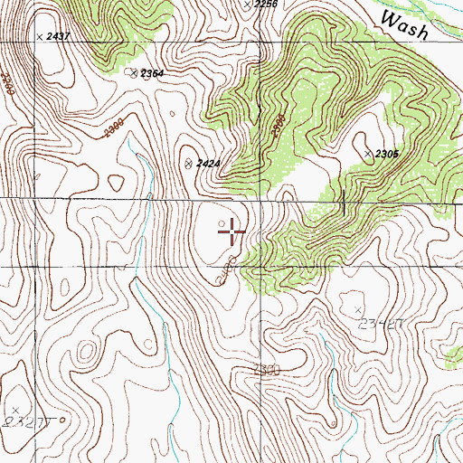 Topographic Map of Gu Vo District, AZ