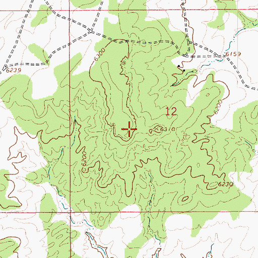 Topographic Map of Hard Rock Chapter, AZ