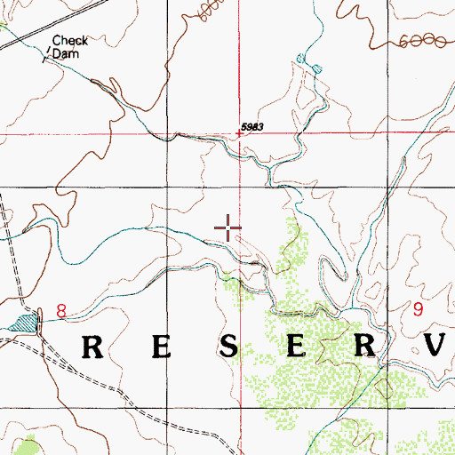 Topographic Map of Hardrock District, AZ