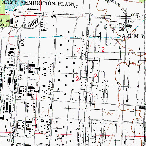 Topographic Map of Ho-Chunk Nation Reservation, WI