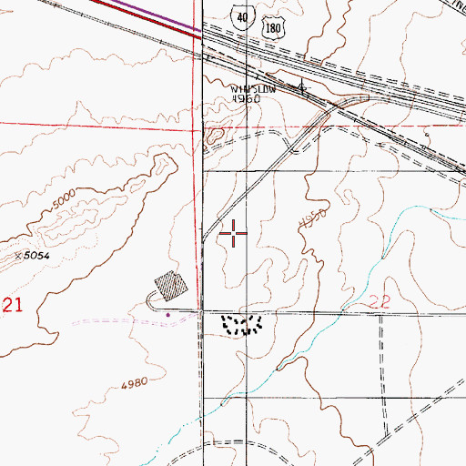 Topographic Map of Hopi-Winslow District, AZ