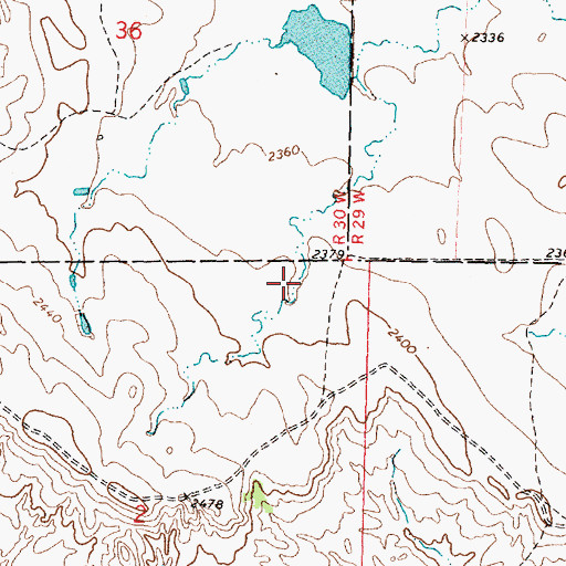 Topographic Map of Horse Creek Segment, SD