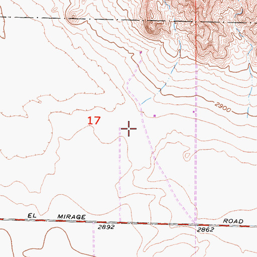 Topographic Map of El Mirage Valley, CA