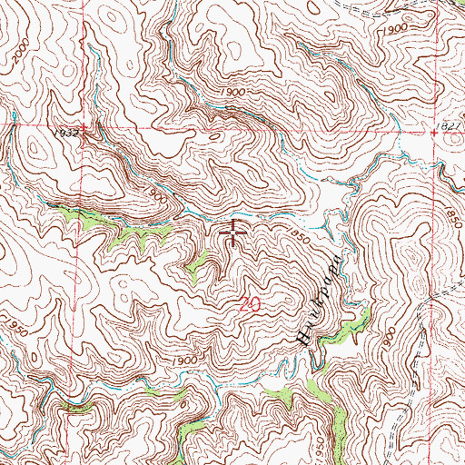 Topographic Map of Kenel District, SD