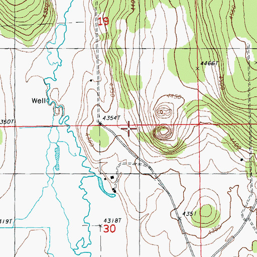 Topographic Map of Klamath Reservation, OR