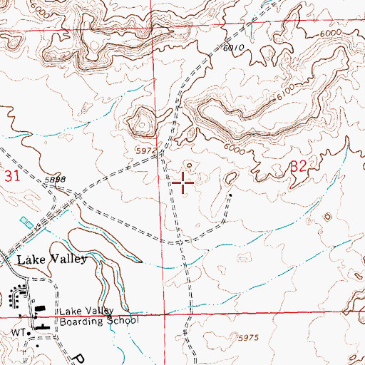 Topographic Map of Lake Valley Chapter, NM