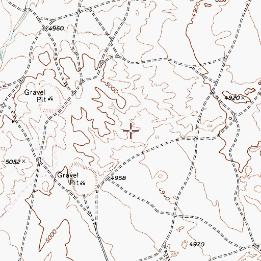Topographic Map of Leupp Chapter, AZ