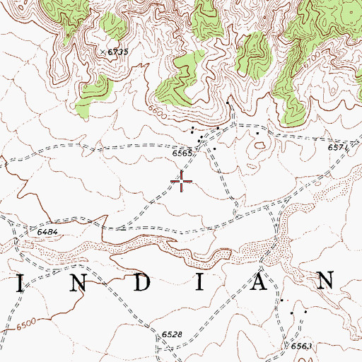 Topographic Map of Low Mountain Chapter, AZ