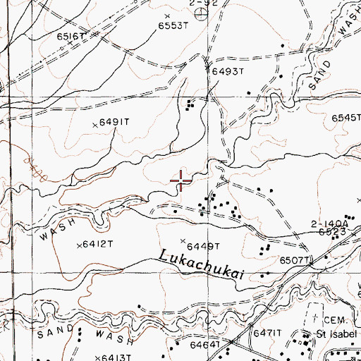 Topographic Map of Lukachukai Chapter, AZ