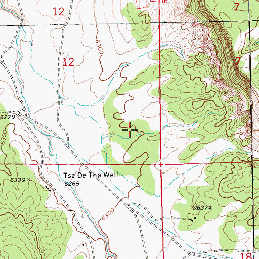 Topographic Map of Manuelito Chapter, NM