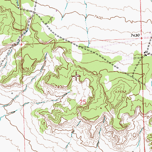 Topographic Map of Mariano Lake Chapter, NM