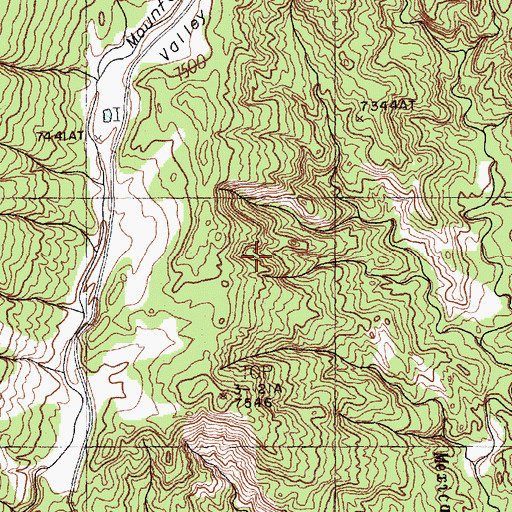 Topographic Map of Mexican Springs Chapter, NM