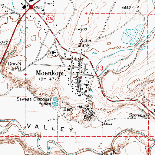 Topographic Map of Moenkopi Administrative Area, AZ