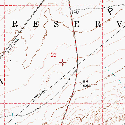 Topographic Map of Moenkopi District, AZ