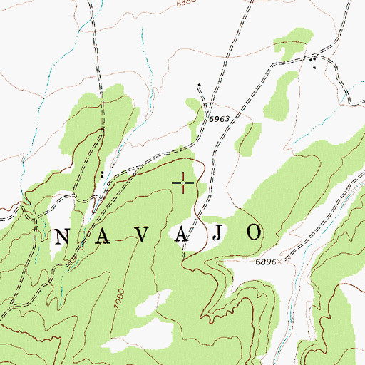 Topographic Map of Nahodishgish Chapter, NM