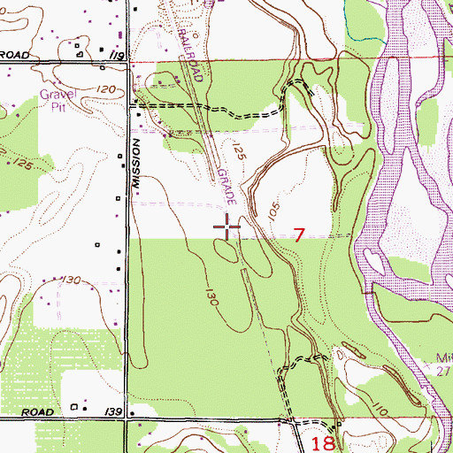 Topographic Map of Nooksack Reservation, WA