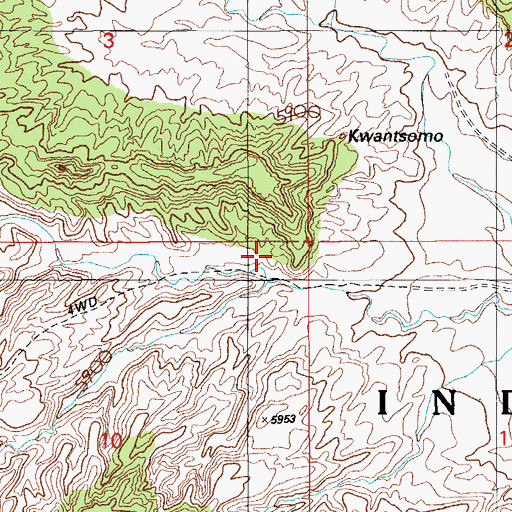 Topographic Map of North Oraibi District, AZ