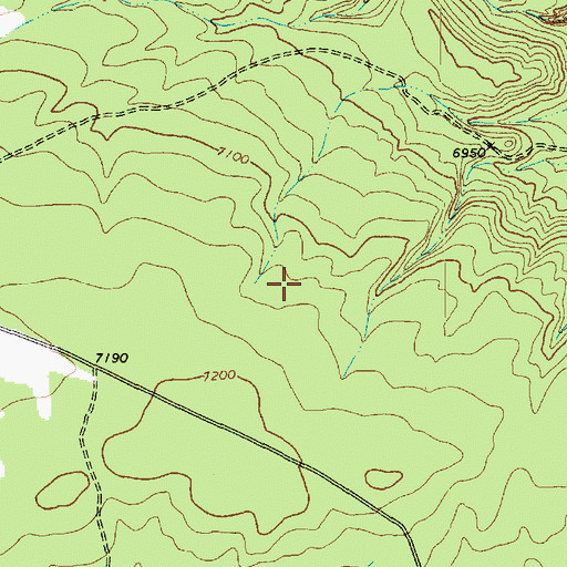 Topographic Map of Oak Springs Chapter, AZ