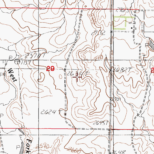 Topographic Map of Oswego District, MT