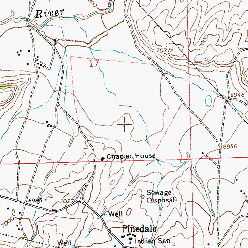 Topographic Map of Pinedale Chapter, NM