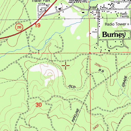Topographic Map of Pit River Trust Land, CA