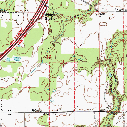 Topographic Map of Pokagon Reservation, MI