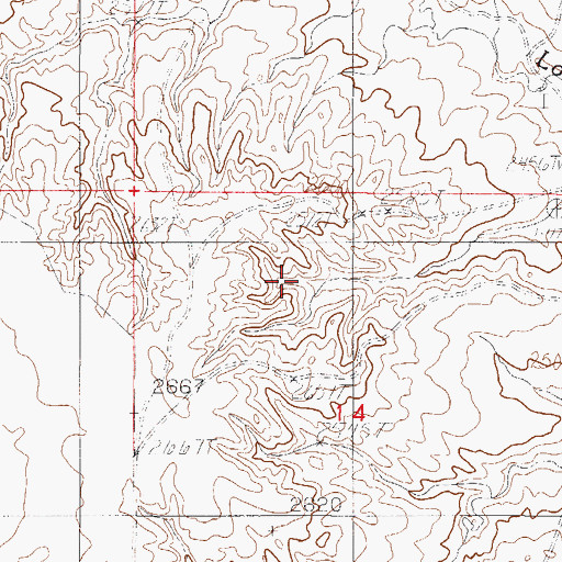 Topographic Map of Poplar District, MT