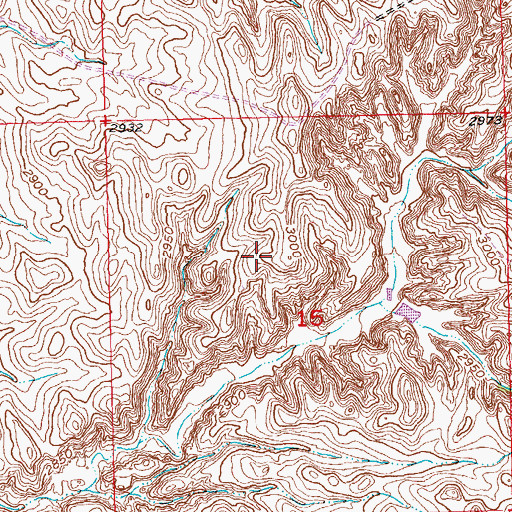 Topographic Map of Porcupine District, SD