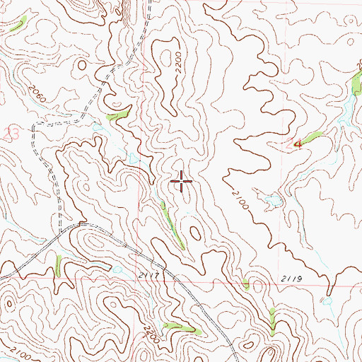 Topographic Map of Porcupine District, ND