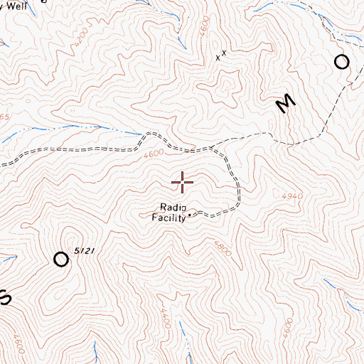 Topographic Map of El Paso Mountains, CA