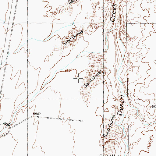 Topographic Map of Red Mesa Chapter, UT