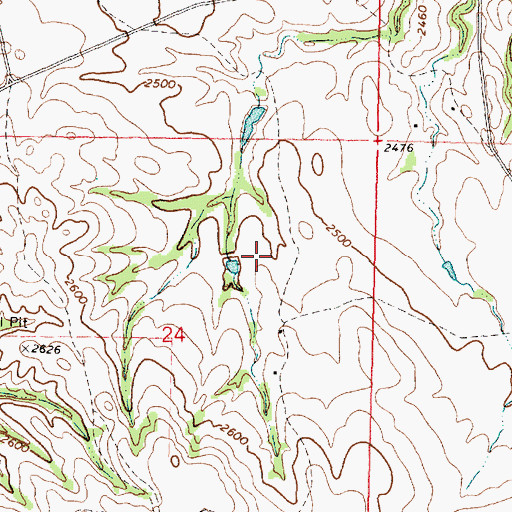Topographic Map of Ring Thunder Segment, SD