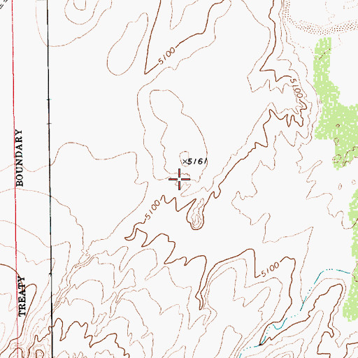 Topographic Map of Rock Point Chapter, AZ