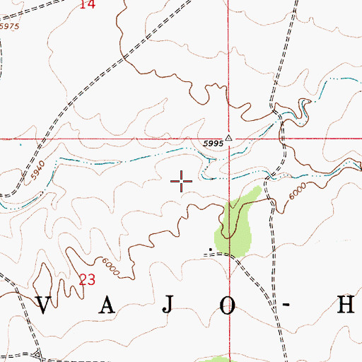 Topographic Map of RU257, AZ