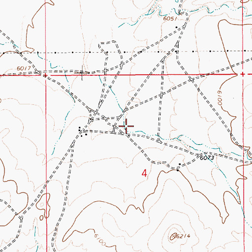 Topographic Map of RU351, AZ